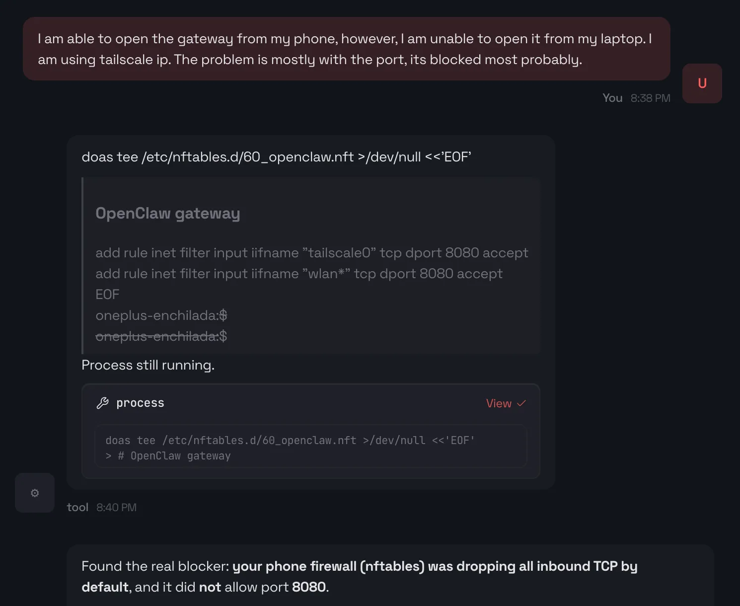 My homelab running OpenClaw