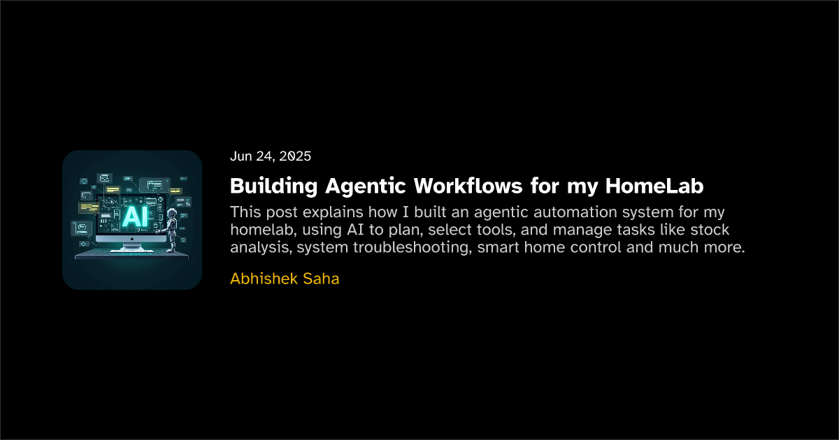 How I built an agentic workflow to take take care of my homeserver